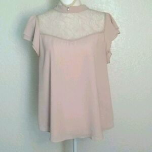 H & M cream blouse sleeveless size 12